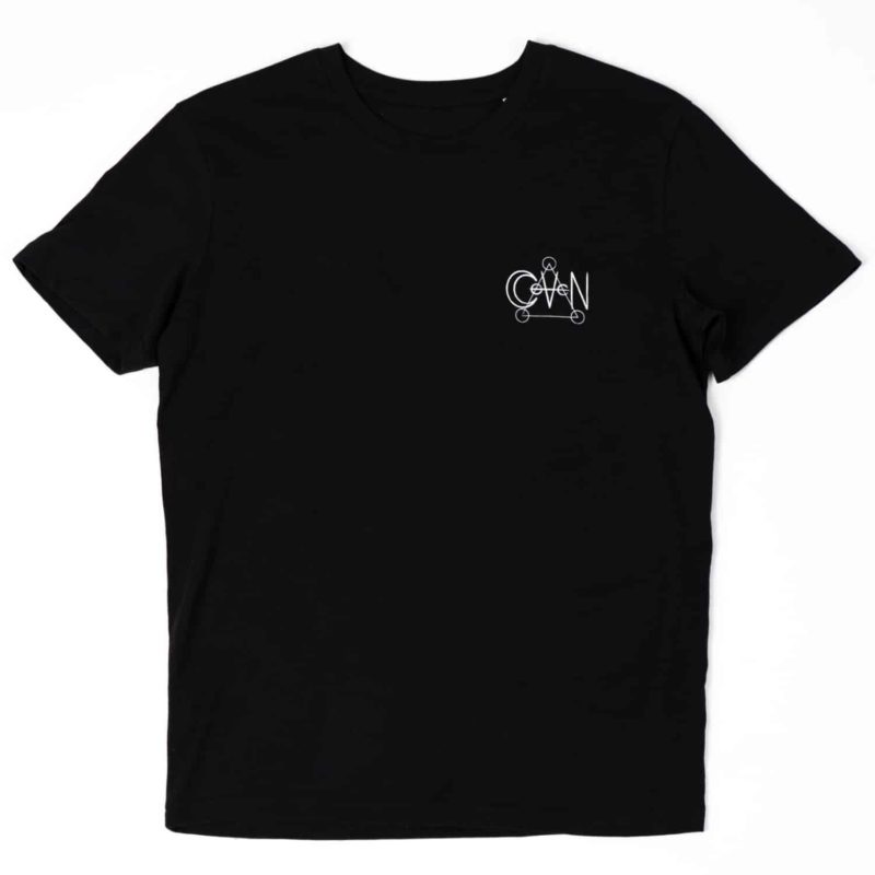 T-shirt CoVeN élément noir feu coeur