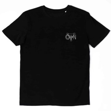 T-shirt CoVeN élément noir eau coeur